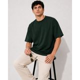 We&Me Erkek %100 Organik Günlük Giyim Basic Oversize Kesim - Yeşil - 2XL