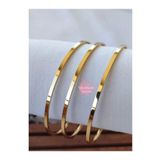 WEN JEWELLERY 3 LÜ ÇELİK AJDA BİLEZİK GOLD RENK