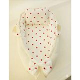 Wenaris %100 Pamuk Muslin Babynest ve Yastık ( Kırmızı Kalp )