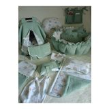 Wenaris 17 parçalık yuvarlak babynest seti ( muslin ve waffle pike kumaşları)