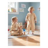 Wenaris Kollu Uyku Tulumu, %100 Doğal Pamuk, Çift Kat Pazen Kumaş, Unisex, 1.0 Tog, 3-4 Yaş, Bej