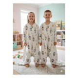 Wenaris Kollu Uyku Tulumu, %100 Doğal Pamuk, Çift Kat Pazen, Unisex, 1.0 Tog, 20-24°C, Ekru, 0-6 Ay