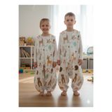 Wenaris Kolsuz Uyku Tulumu, %100 Doğal Pamuk, Çift Kat Pazen Kumaş, Unisex, 1.0 Tog, 20-24°C, 6-7 Yaş, Bej