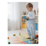Wenaris Kolsuz Uyku Tulumu, %100 Doğal Pamuk, Çift Kat Pazen Kumaş, Unisex, 1.0 Tog, Mavi, 6-7 Yaş