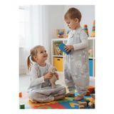 Wenaris Kolsuz Uyku Tulumu, %100 Doğal Pamuk, Çift Kat Pazen, Unisex, 1.0 Tog, 2-3 Yaş, Gri