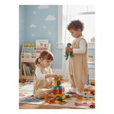 Wenaris Kolsuz Uyku Tulumu, %100 Doğal Pamuk, Çift Kat Pazen, Unisex, 1.0 Tog, 20-24°C, Bej, 3-4 Yaş