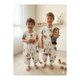 Wenaris Kolsuz Yazlık Müslin Uyku Tulumu, 0.5 Tog, %100 Pamuk, Unisex, 6-7 Yaş
