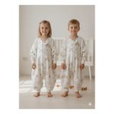 Wenaris Uyku Tulumu, %100 Doğal Pamuk, Çift Kat PAZEN Kumaş, Unisex, 1.0 Tog, 20-24 Derece, Bej, 0-6 Ay