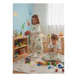 Wenaris Uyku Tulumu, %100 Doğal Pamuk, Çift Kat PAZEN Kumaş, Unisex, 1.0 Tog, 20-24 Derece, Yeşil, 6-7 Yaş