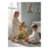Wenaris Uyku Tulumu, %100 Doğal Pamuk, Çift Kat Pazen Kumaş, Unisex, 1.0 Tog, 20-24°C, Bej, 5-6 Yaş