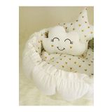 Wenaris yuvarlak babynest ,yıldız ve bulut yastık