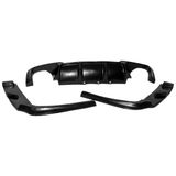 Wender Bmw Tampon Difüzörü F10+LCI Arka Set; 00-00-Çıkış -///m-Vorsteiner- 2010-16 - Siyah