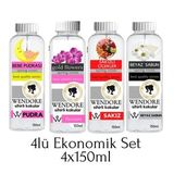 Wendore Sihirli Kokular Küre & Tüm Mak. Uyumlu Geniş Alan Koku Makinesi Parfümü 4'Lü Set 150 Ml