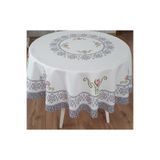 WENESSİ Baskılı Polyester Kumaş Yuvarlak Masa Örtüsü(150×0CM)
