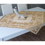 Wenessi Güllü Desen Örme Fiskos Örtüsü - 100 x 100 cm - Sarı