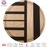 Wenge ve Dişbudak Masif Ahşap Kesme ve Sunum Tahtası - Seçenek 1