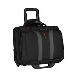 Wenger 600659 GRANADA 17 inç bisiklet dizüstü bilgisayar çantası, dolgulu dizüstü bilgisayar bölmesi, siyah/gri gözlü (24 Litre)