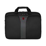 WENGER Legacy 600655 17 inçe kadar dizüstü bilgisayar çantası, askılı dizüstü bilgisayar, evrak çantası, düzenleyici, 26 l, kadın, erkek, ofis, iş, seyahat, üniversite, siyah/gri,