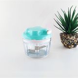 Wenken Ipli Doğrayıcı Rende 3 Bıçaklı Açık Mavi El Rondosu Pratik Sebze Dilimleyici Plastik Hazneli