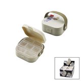 Wenken UR-3499 İlaç Kutusu Y:3.7cm Pls.Kutu Çantalı 9x9cm 7 Günlük 2+2+3 Şeffaf Plastik - 12'li Paket