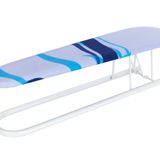 WENKO Sleeve Ütü Masası Dekoratif Kılıflı Sleeve Ütü Masası Beyaz | Kompakt mini ütü masası, kılıf %100 pamuk, kırışmaz ütü, katlanabilir, buharlı ütü için, 52 x 12 cm, beyaz
