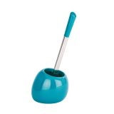 WENKO WC-Garnitür Bosio/-fırça tutucu, seramik, Petrol, 14,5 x 15 x 34,5 cm