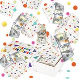 WenmthG Happy Birthday Sürpriz Hediye Kutusu Para için Patlama - Para Hediye Kutusu Konfeti ile Patlama - Pop Out Katlanır Sıçrama Patlama Hediye Kutusu - Kadın Erkek Çocuklar için Nakit Hediye Fikri