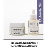 Wennes | 0.3% Retinol Seramid Serum + Hızlı Emilen Nemlendirici Krem Avantajlı Set | Anti-Aging, Dengeleyici Formül
