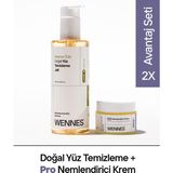 Wennes | Doğal Yüz Temizleme Jeli + Pro Nemlendirici Krem Avantajlı Set | Ihlamur Özü, Çörek Otu Özü