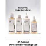 Wennes | Ihlamur Özlü 4x Avantajlı Derin Temizlik ve Denge Seti | Doğal Misel Su - Doğal Yüz Temizleme Jeli - Doğal Tonik - Zenginleştirilmiş Termal Su | Papatya, Aloe Vera, B5, Çay Ağacı