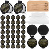 Wenqik 50 Set Teşekkür Hediyesi İlham Verici Kompakt Aynalar Mini Yuvarlak Cep Aynası Teşekkür Kartları ve Organze Çantalar ile Düğün Seyahat Kadınlar Öğretmen İş Arkadaşı için İş Hediyeleri'nden