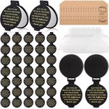Wenqik 50 Set Teşekkür Hediyesi İlham Verici Kompakt Aynalar Yuvarlak Cep Aynası Teşekkür Kartları Organze Çantalar Ile Düğün Seyahat Kadınlar Öğretmen İş Arkadaşı Için İş Hediyeleri'nden