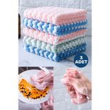 WENTER 3 Adet Mikrofiber Yumuşak Dokulu Temizlik Bezi 30*30 Cm Mutfak Bezi Leke Tutmaz Koku Yapmaz