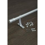 Wenthi Kornişli Metal Rustik Mat Gri 20mm Tek Raylı Perde Askısı, Rustik Borusu, Metal Korniş