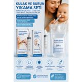 Wenzhou Papağan Ağızlı Gümüş Ağızlı Kulak Yıkama Şırıngası + Bebekler İçin Sinüs Yıkama Şırıngası+ 250 Ml Yıkama Serumu