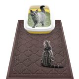 WePet Kedi Kumu Matı Jumbo, Kitty Kumu Tuzağı Dağınıklık Mat, Büyük Boy, 35 x 23 inç, Premium Dayanıklı Yumuşak PVC Halı, Ftalat Yok, İdrar Su Geçirmez, Yıkanabilir, Serpme Kontrolü, Çöp Kutusu Pedi, Kahverengi
