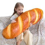Wepop 24'ü 3D Simülasyon Ekmek Şekilli Yastık Yumuşak Bel Baget Sırt Yastığı Komik Yemek Peluş Dolgu Oyuncak
