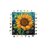WePuzzleUp Ahşap Puzzle - Günebakan Çiçeği - 353 Parça, 29x29 cm