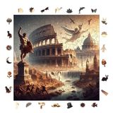 WePuzzleUp Ahşap Puzzle Yetişkin - Antik Roma - 353 Parça, 29 x 29 cm - Yapıştırıcı Folyo Dahil - Benzersiz Şekilli Parçalar & Özel Figürler - S1-17