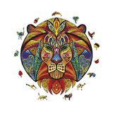 WePuzzleUp Ahşap Puzzle Yetişkin - Aslan Figür - 183 Parça, 27 x 29 cm - Yapıştırıcı Folyo Dahil - Benzersiz Şekilli Parçalar & Özel Figürler - WZ-17