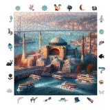 WePuzzleUp Ahşap Puzzle Yetişkin - Boğazın Incisi Ayasofya - 353 Parça, 29 x 29 cm - Yapıştırıcı Folyo Dahil - Benzersiz Şekilli Parçalar & Özel Figürler - S1-13