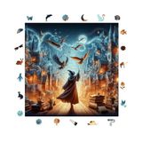 WePuzzleUp Ahşap Puzzle Yetişkin - Büyücü - 353 Parça, 29 x 29 cm - Yapıştırıcı Folyo Dahil - Benzersiz Şekilli Parçalar & Özel Figürler - S1-06