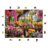 WePuzzleUp Ahşap Puzzle Yetişkin - Çiçek Serası - 450 Parça, 29 x 39 cm - Yapıştırıcı Folyo Dahil - Benzersiz Şekilli Parçalar & Özel Figürler - R1-36
