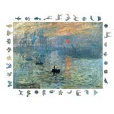 WePuzzleUp Ahşap Puzzle Yetişkin - Claude Monet Izlenim: Gün Doğumu - 450 Parça, 29 x 39 cm - Yapıştırıcı Folyo Dahil - Benzersiz Şekilli Parçalar & Özel Figürler - R1-14