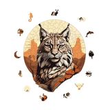 WePuzzleUp Ahşap Puzzle Yetişkin - Çöl Vaşağı - 141 Parça, 24 x 28 cm - Yapıştırıcı Folyo Dahil - Benzersiz Şekilli Parçalar & Özel Figürler - WZ-14