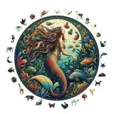 WePuzzleUp Ahşap Puzzle Yetişkin - Denizkızının Şarkısı - 252 Parça, 29 x 29 cm - Yapıştırıcı Folyo Dahil - Benzersiz Şekilli Parçalar & Özel Figürler - A1-04
