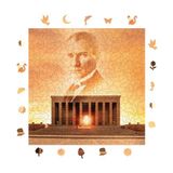 WePuzzleUp Ahşap Puzzle Yetişkin - Ebedi Lider Mustafa Kemal Atatürk - 353 Parça, 29 x 29 cm - Yapıştırıcı Folyo Dahil - Benzersiz Şekilli Parçalar & Özel Figürler - S1-45