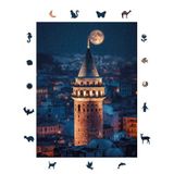 WePuzzleUp Ahşap Puzzle Yetişkin - Efsanevi Galata - 450 Parça, 29 x 39 cm - Yapıştırıcı Folyo Dahil - Benzersiz Şekilli Parçalar & Özel Figürler - R1-25