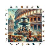 WePuzzleUp Ahşap Puzzle Yetişkin - Efsanevi Roma - 353 Parça, 29 x 29 cm - Yapıştırıcı Folyo Dahil - Benzersiz Şekilli Parçalar & Özel Figürler - S1-18