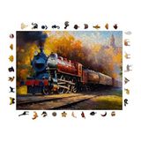 WePuzzleUp Ahşap Puzzle Yetişkin - Gün Batımı Eksprsi - 450 Parça, 29 x 39 cm - Yapıştırıcı Folyo Dahil - Benzersiz Şekilli Parçalar & Özel Figürler - R1-06